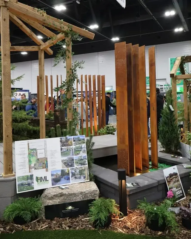 8-foot Corten privacy fencing pillars